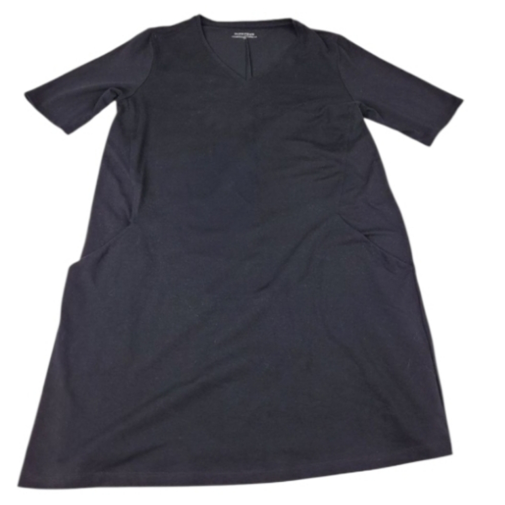 Eileen Fisher POCKETS SHORT SLEEVE CASUAL COASTAL BEACH COVER UP DRESS small S